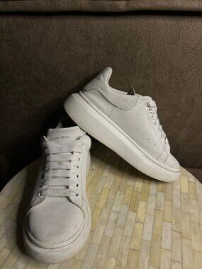 Alexander McQueen Oversized White Leather Sneakers